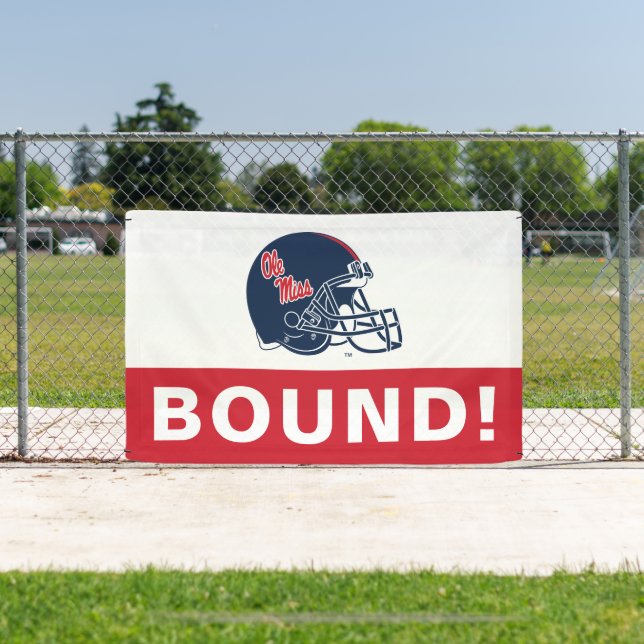 Banderoles Casque Ole Miss Football | bleu foncé (Insitu)