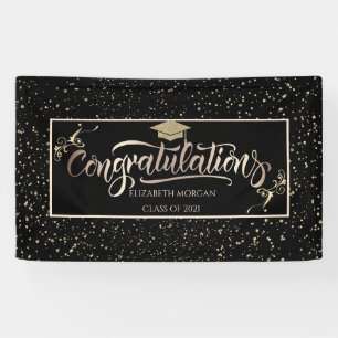 Banderoles Casquette diplômé de la Parties scintillant d'or c