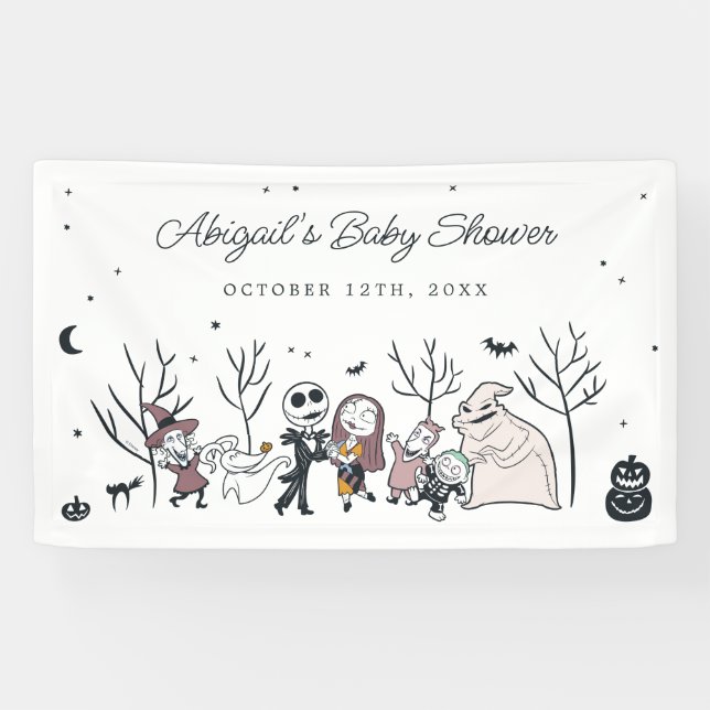 Banderoles Cauchemar avant Noël Boo Crew Baby shower (Horizontal)