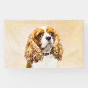 Banderoles Cavalier King Charles Spaniel Peinture originale
