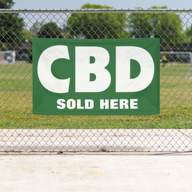 Banderoles CBD vendu ici promotion de la petite entreprise (En situation)