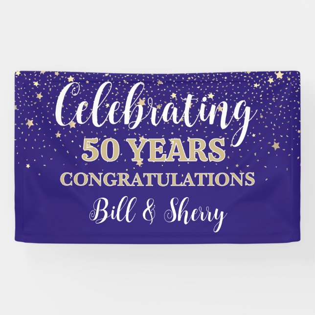 Banderoles Celebrate 50 Years! CUSTOM anniversary banner (Horizontal)