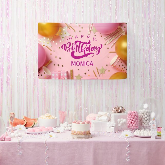 Banderoles Celebrate! Custom Birthday party  (Fête)