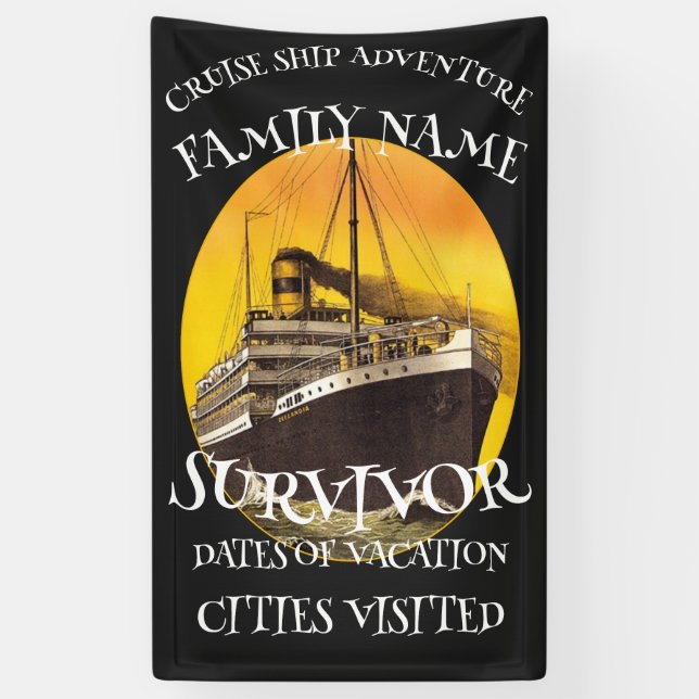 Banderoles Célébration Classe de finissants Retraite 2024 Bat (Vertical)