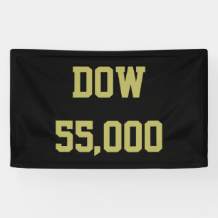 Banderoles Célébration du Dow 55 000 du marché boursier