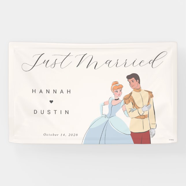 Banderoles Cendrillon & Prince Mariage (Horizontal)