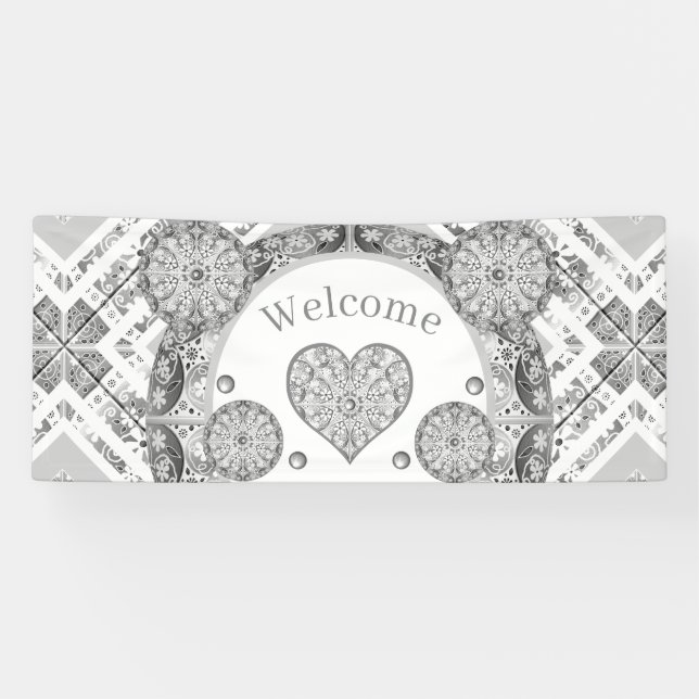 Banderoles Céramique gris dentelle (Horizontal)