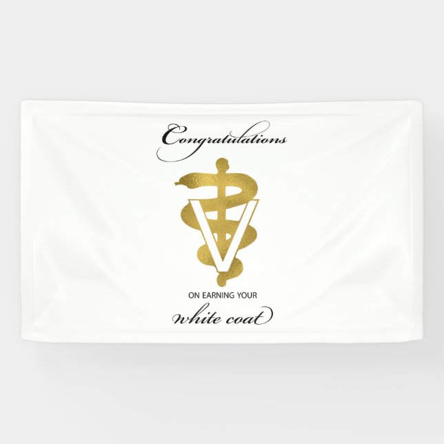 Banderoles Cérémonie de blouse vétérinaire (Horizontal)