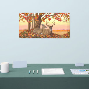 Banderoles Cerf blanc en automne Nouvelle-Angleterre Couleurs