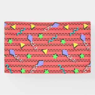 Banderoles cerfs-volants, étoiles, triangles et lignes courbe