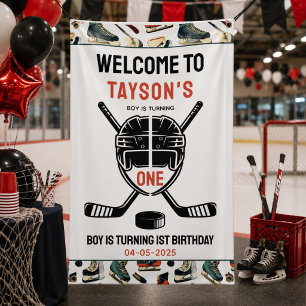 Banderoles C'est l'heure du match de hockey pour la 1re fête 