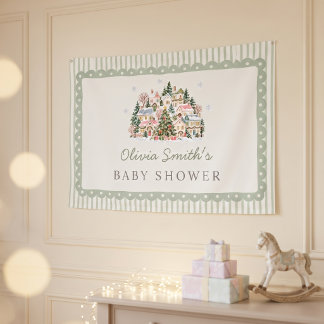 Banderoles C'est tout un village Baby Shower