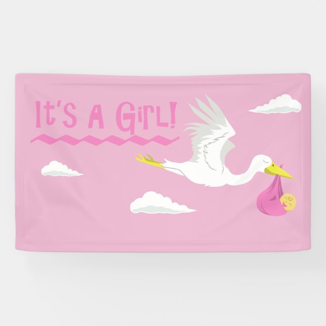 Banderoles C'est une fille ! (Horizontal)