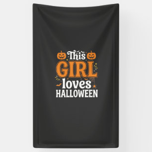 Banderoles Cette fille adore la typographie Halloween SVG Des