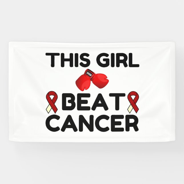 BANDEROLES CETTE FILLE BATTRE LE CANCER (Horizontal)