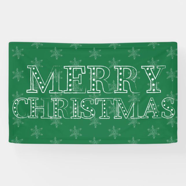 Banderoles Chalk Snowflake Motif (Horizontal)