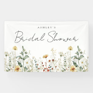 Banderoles Champ de fleurs sauvages estivales pour une baby s