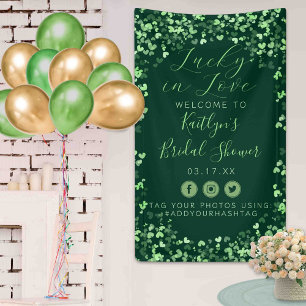 Banderoles Chanceux en amour Fête de la Saint-Patrick Enterre