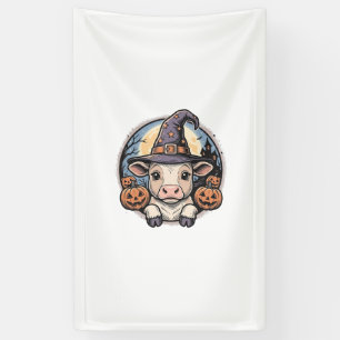 Banderoles Chapeau de sorcière de veau Halloween mignon Gravu