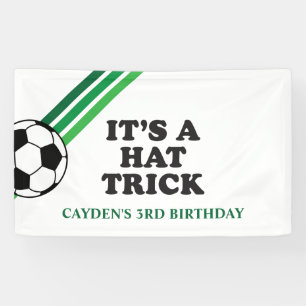 Banderoles Chapeau Tricolore Football pour 3ème Anniversaire