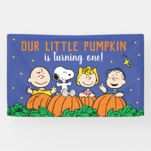 Banderoles Charlie Brown et Gang Citrouille 1er anniversaire