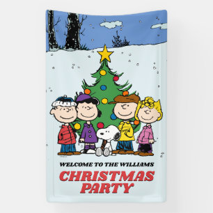 Banderoles Charlie Brown et la fête de Noël des amis