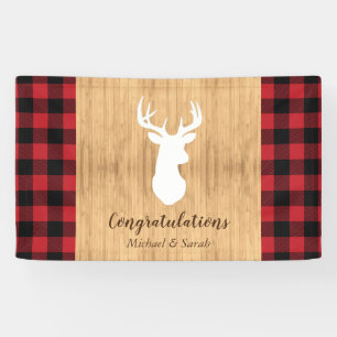 Banderoles Chasse aux cerfs Lodge Baby shower Antlers