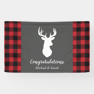 Banderoles Chasse aux cerfs Lodge Baby shower Antlers