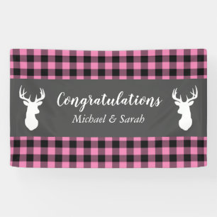 Banderoles Chasse aux cerfs Lodge Baby shower Antlers Girl Ro
