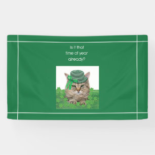 Banderoles Chat amusant à la Saint-Patrick