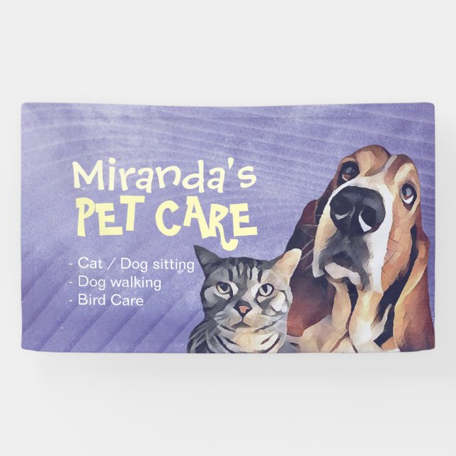 Banderoles Chat & Chien Entretien pour animaux de compagnie G (Horizontal)