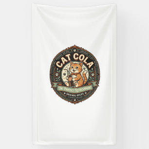 Banderoles Chat Cola Chat Étiquette de Boisson Gazeuse Chat V