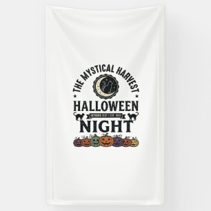Banderoles Chat d'Halloween Chats noirs Citrouilles Vintage D
