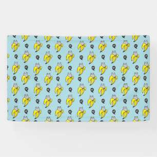 Banderoles Chat en banane
