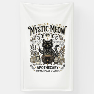 Banderoles Chat Mystique Miaou Sorcière Apothicaire Mystique