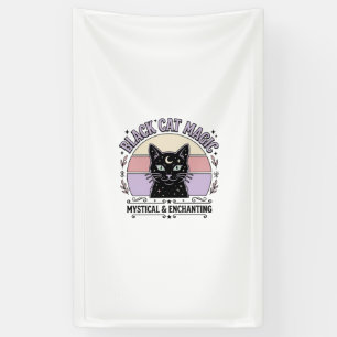 Banderoles Chat Noir Magie Chat Noir Chat Noir Vintage Vector