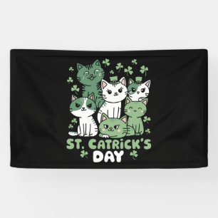Banderoles Chat St Patrick's Day Drôle Catrick's Day