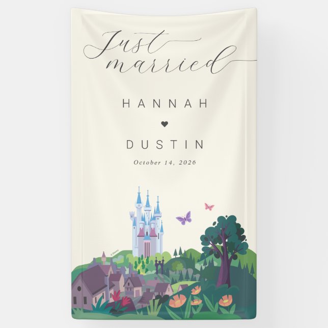 Banderoles Château de Cendrillon de Whimsical Mariage de char (Vertical)