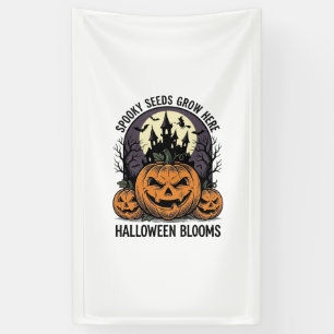 Banderoles Château de citrouille d'Halloween Vintage T-shirt