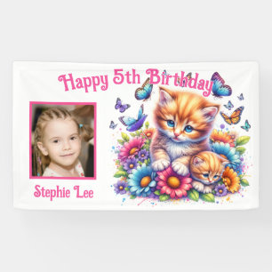 Banderoles Chatons, Papillons, Fleurs & Photo