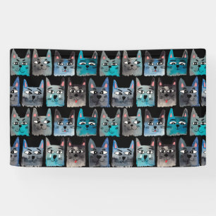 Banderoles Chats bleus