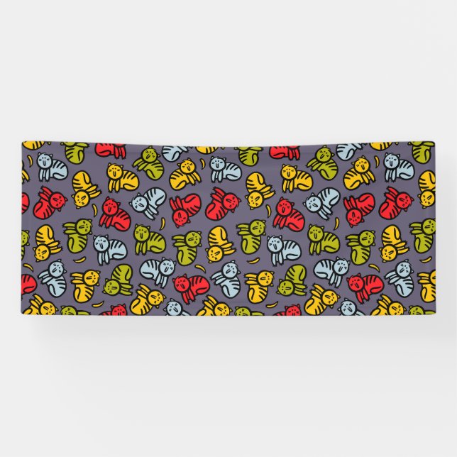 Banderoles Chats plus bananes (Horizontal)