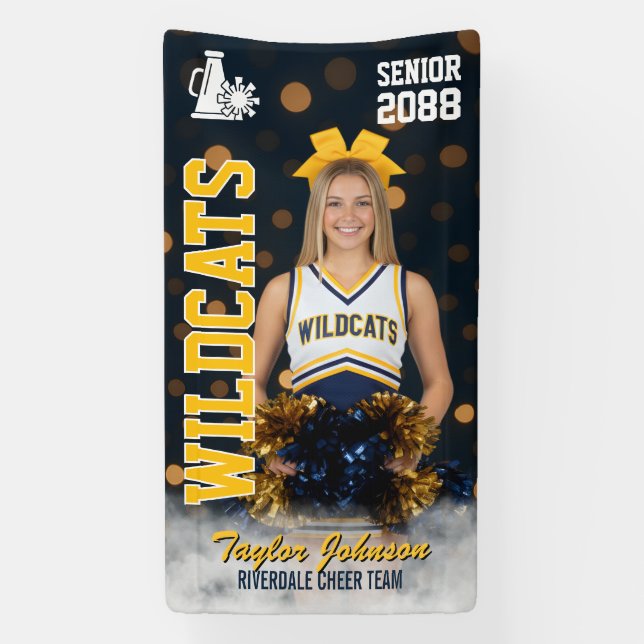 Banderoles Cheer Team Custom Sports Photo Senior Cheerleading (Verticale)