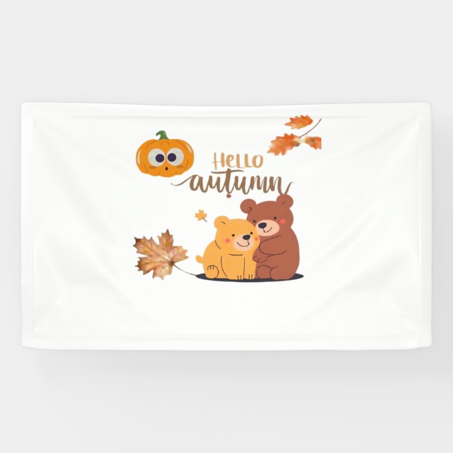 Banderoles Chemise Automne, Chemise Thanksgiving, Pumpki Auto (Horizontal)