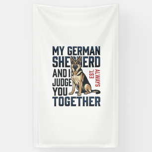 Banderoles Chemise Berger Allemand Amateur de Chien Drôle Gra