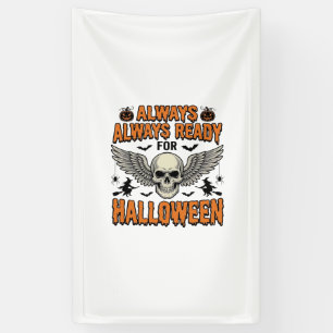 Banderoles Chemise crâne Halloween Gravure vintage Citation d