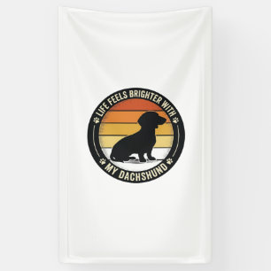 Banderoles Chemise Dachshund Sunset Design Vintage Amoureux d