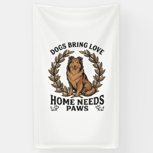Banderoles Chemise d'amour de chien Gravure vintage conceptio