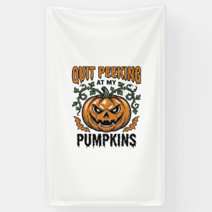 Banderoles Chemise de citrouille d'Halloween Gravure vintage