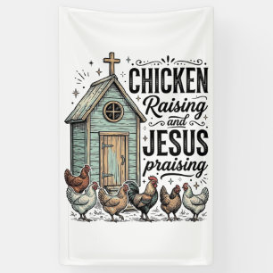 Banderoles Chemise de ferme vintage louant Jésus et élevant d